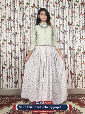 Ladies Shirt & Skirt Set – Dubai Cherry